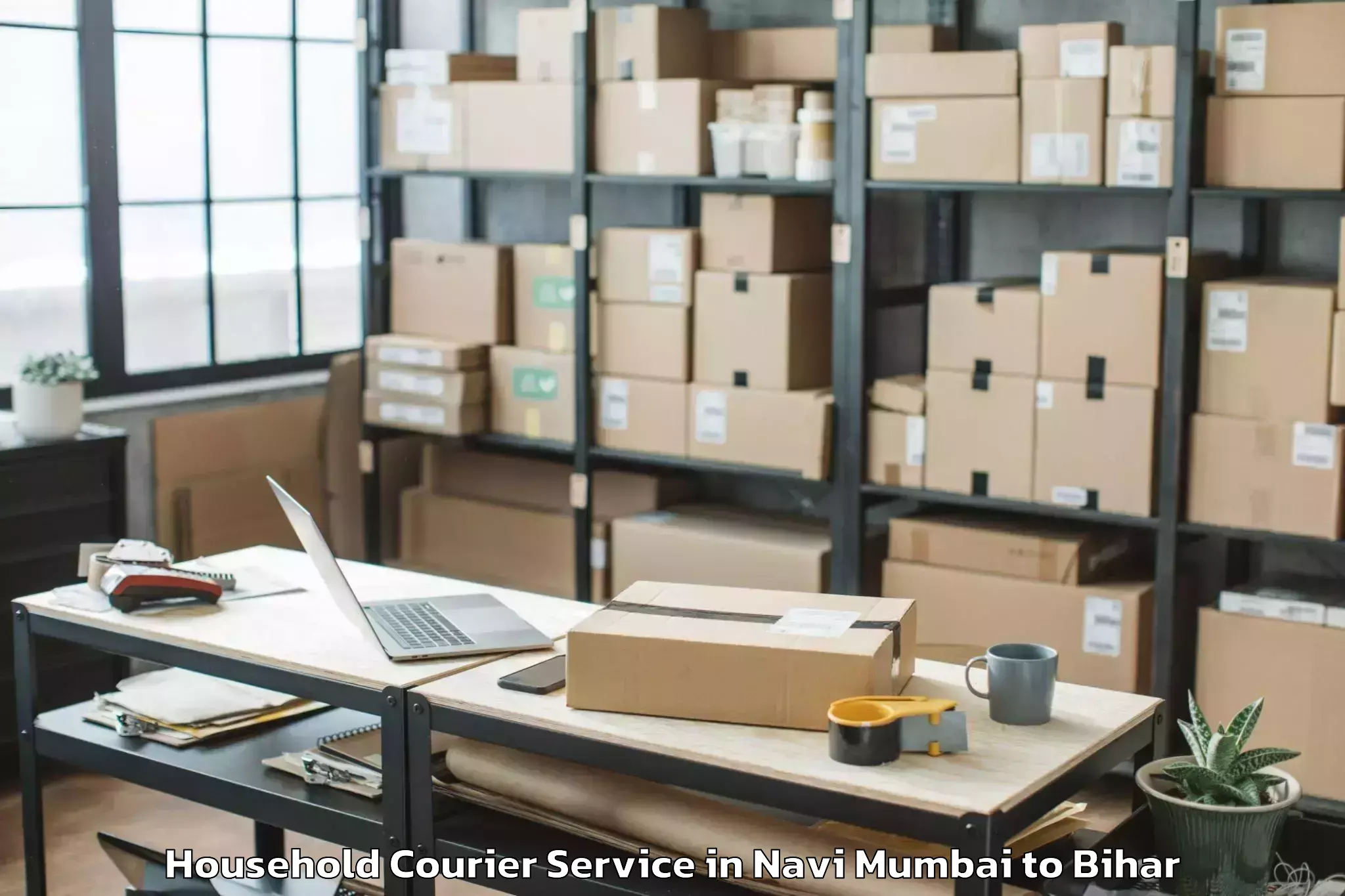 Easy Navi Mumbai to Mohania Household Courier Booking